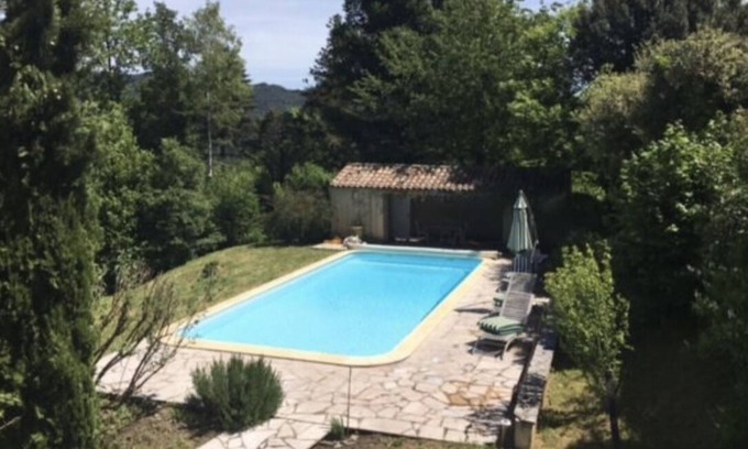 Saumane Other | Cévennes magnanerie 19th century breathtaking view 15 people heated swimming pool altitude 500 m