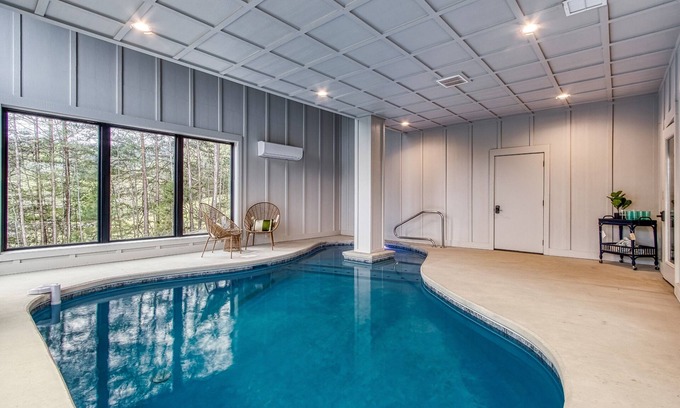 Gatlinburg - Pigeon Forge Cabin | Cabin w/Indoor Pool, Hot Tub, Theater & Views—Near Pigeon Forge, Sleeps 12