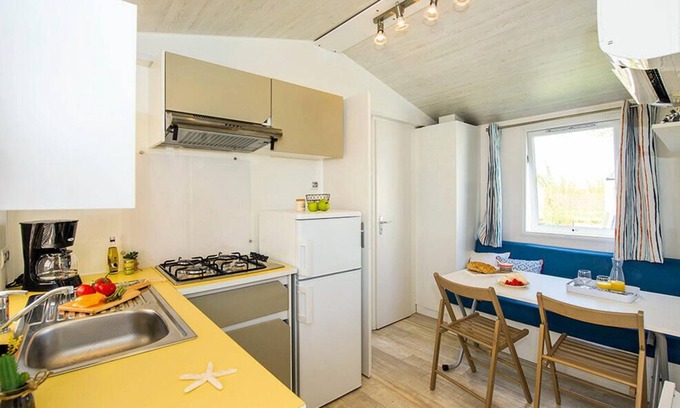 Nans-les-Pins House | Camping Domaine de la Sainte Baume **** - Cozy Plus air-conditioned mobile home 3 rooms 4 people + 1 child under 14 years old