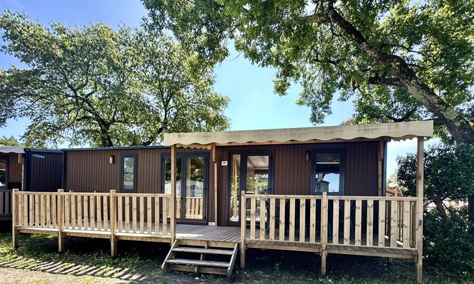 Audenge House | Camping Le Braou * - Mobile Home 4 Rooms 6 People Air Conditioned + TV