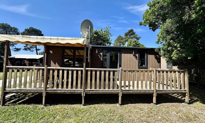 Audenge House | Camping Le Braou * - Privilege Mobile Home 3 Rooms 4/6 People Air Conditioned + TV