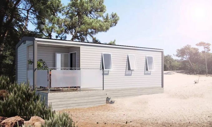 Audenge House | Camping Le Braou* - Privilege 27m² - 3 bedrooms - Air conditioning + TV + dishwasher 6 people