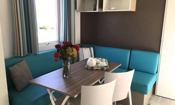 Saint-Nazaire House | Camping les Fontaines * - Mobil Home Olivier with terrace 2 bedrooms 6 people