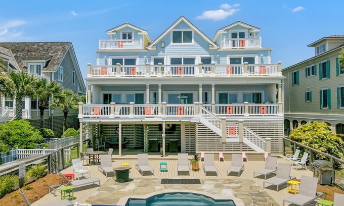 Isle of Palms House | Can't Top This, 706 Ocean Boulevard|Oceanfront|Sleeps 25|Private Pool|Fantastic Amenities and Dec.