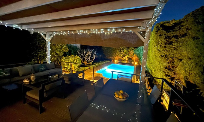 Riou - Petit Juas - Av de Grasse Villa | Cannes 4 stars charming Villa private pool and garden 1,7 kms from beach and sea