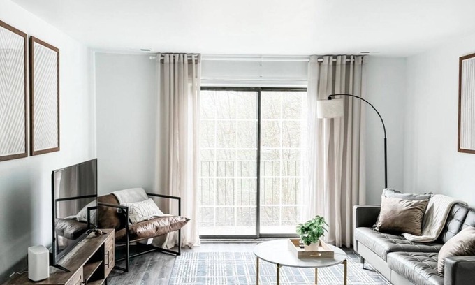 Canton Apartment | Canton Centrally Located - Pool, Gym, Playscape, Balcony Overlooking River