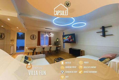 Mareil-Marly Villa | Capsule Villa Fun cinéma Foot Poker Console jeux de jardin