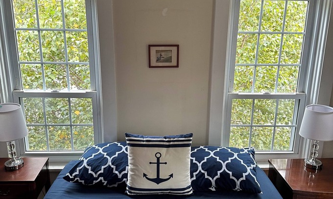 Bath House | Captain's Quarters 2BR Apartment. Walk to Everything!