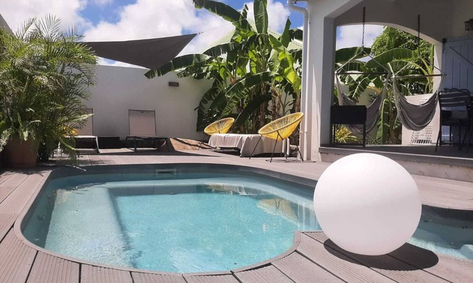 Mont Vergna Villa | Casa Del Tamaris,10 mn walk to Orient Bay beach, swimming pool, tropical garden