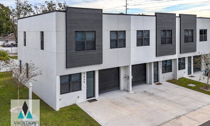 Pinecrest West Park House | Central Tampa Retreat, 2 Modern Townhomes + Patios
