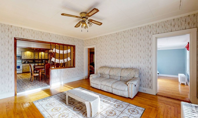 Madawaska House | Centrally located home near snowmobile trails with hot tub, sauna, & pool table