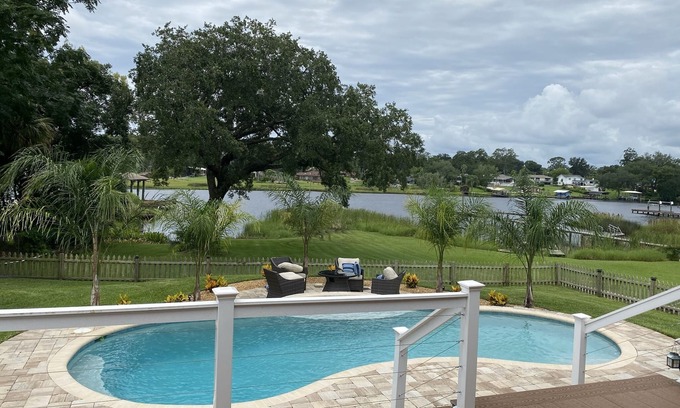 Jacksonville House | Centrally located, waterfront, Heated pool home.
