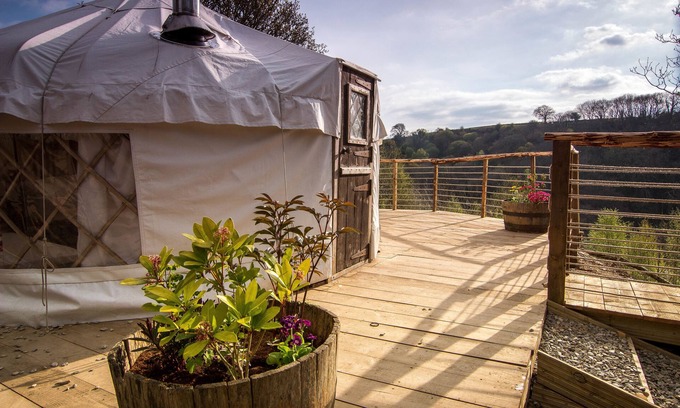 Llangeler RV Rental | Ceridwen Glamping, Double decker Bus and Yurts