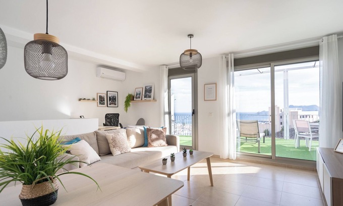 Carboneras Apartment | Cervantes Apartment in Carboneras with terrace and sea views