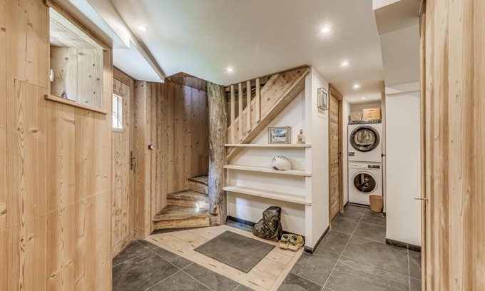 Les Brevieres Ski Chalet | Chalet, 50m from ski slopes, view mountain, terrace, fireplace or stove, tv, ski locker, 130m²