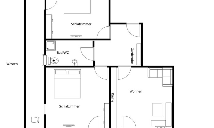 Bischofswiesen Apartment | Chalet apartment Abendstern 1-4 pers., 62 m², 2 bedrooms, shower/WC, bathroom