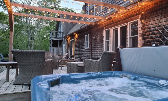 Edgartown House | Chappaquiddick retreat-outdoor shower, hot-tub, decks, central AC-close to beach