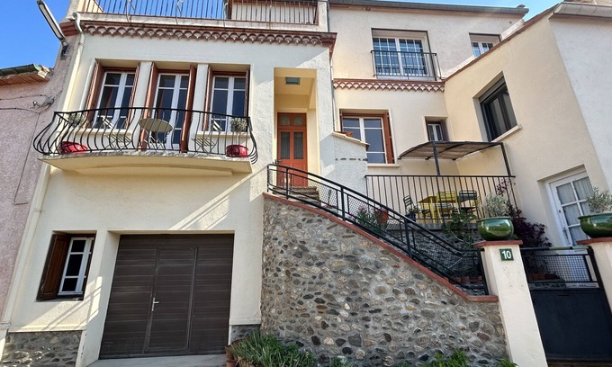Banyuls-sur-Mer House | Charmante Maison Village Rooftop Panoramique 5 m Pied Plage & Centre 8 Pers