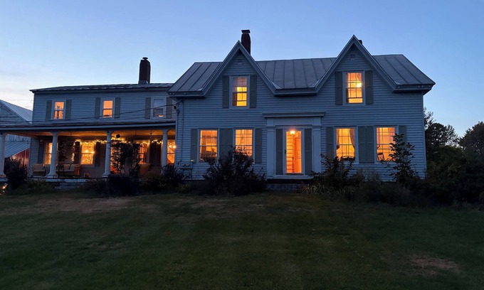 Oakland House | Charming 1840s farmhouse with donkeys, wood stove, fire pit, and full kitchen