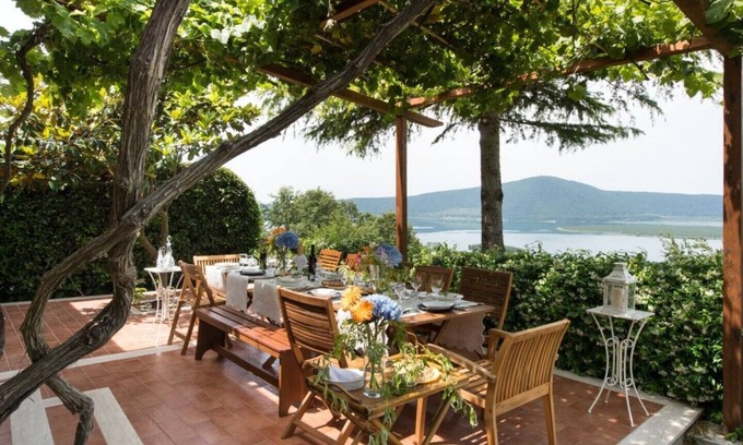 Caprarola Villa | Charming cottage with garden and lake view near Rome, pool, Wifi up to 3 people