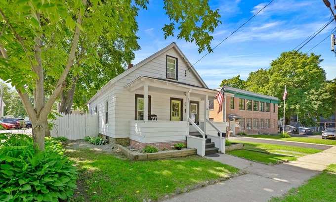 Glens Falls House | Charming dog-friendly home with pool, firepit, full kitchen, & W/D