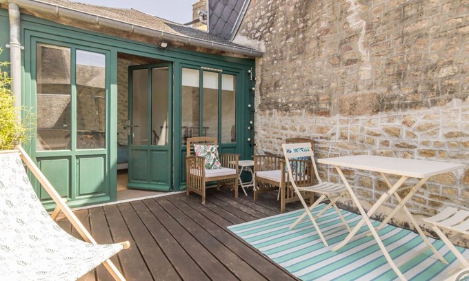 Avranches Apartment | Charming Duplex with Terrace in Avranches Historic Center