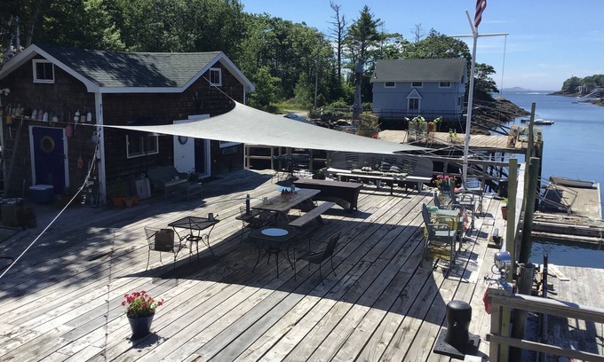 East Boothbay Cottage | Charming garden cottage located on Little River East Boothbay directly on wharf