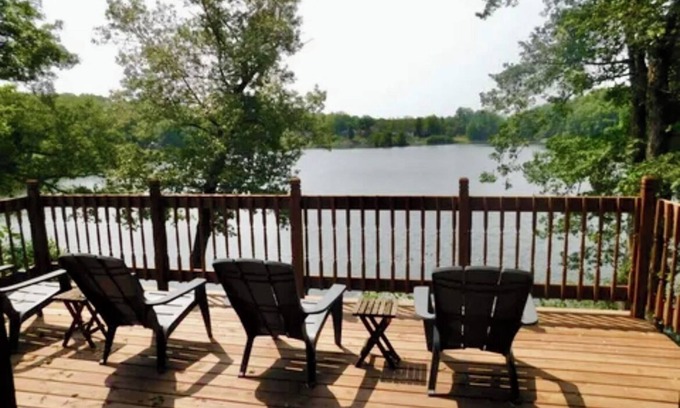 Syracuse Cottage | Charming lakefront cottage,private lake & dock, perfect secluded getaway