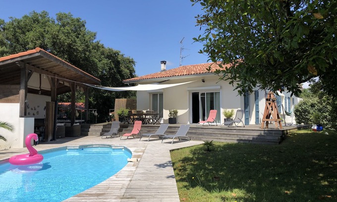 Labenne-Ocean House | Charming renovated villa 🧭with pool and SPA 600m from the ocean