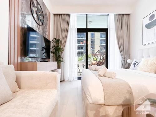 Nad Al Sheba Apartment | Charming Studio with Balcony in Azizi Riviera