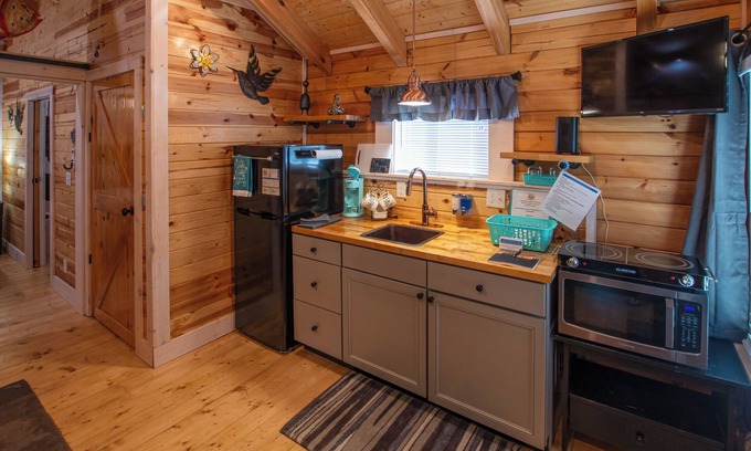 Bean Station Cabin | Cherokee Lake Vacation 1 BR 1 Bath Tiny Log Cabin