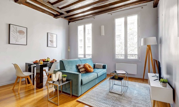 Quartier Sainte-Avoye Apartment | Chic 1BR in the Heart of Le Marais - Central Paris