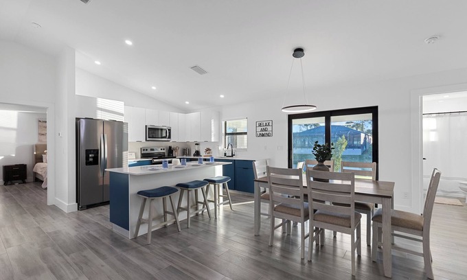 Fort Myers House | Chic Newly Built Vacation Escape with Canal view