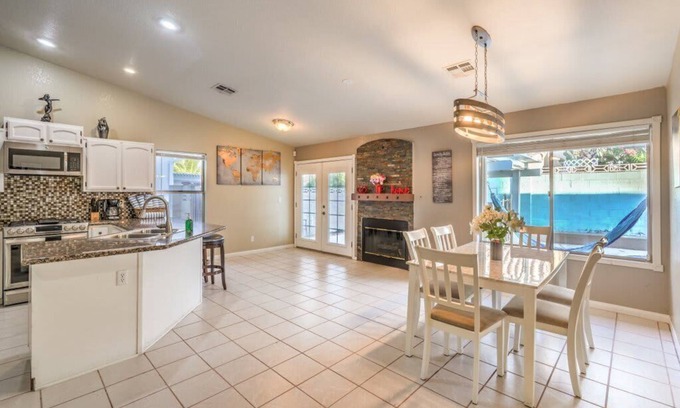 North Las Vegas House | Chic Style Retreat with Pool Billiards and BBQ