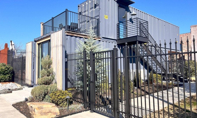 Macon House | Chic Urban Escape-Stylish Shipping Container Stay in Downtown Macon!