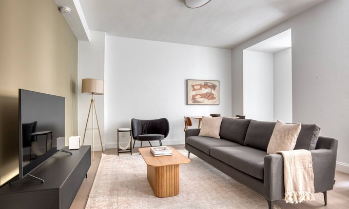 Bloomingdale Apartment | Chic UWS 1BR w/Gym, Elevator & W/D, nr Central Park, by Blueground