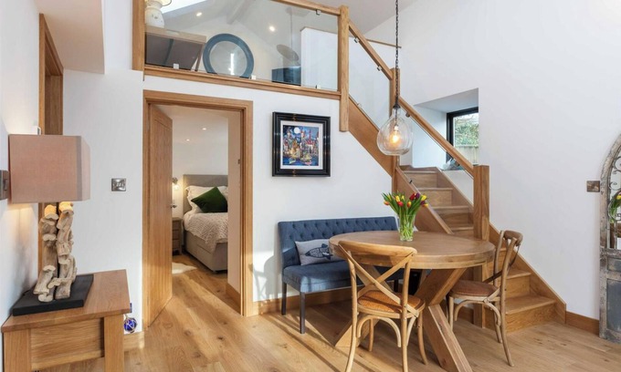 Tresowes House | Chygwins Barn - luxury pet free barn conversion near Praa Sands beach, parking