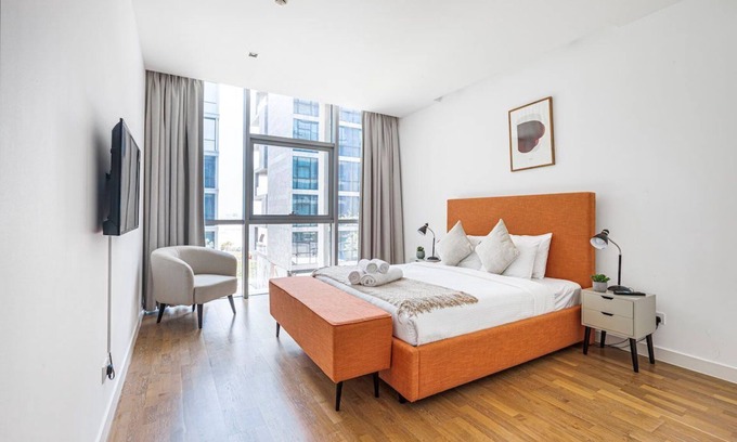 Al Wasl Apartment | City Walk 1BR, Stunning Burj Khalifa View