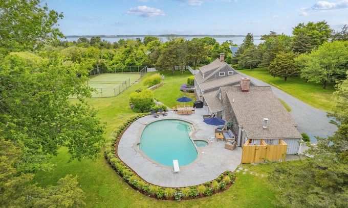 Barnstable House | Coastal Estate With Heated Pool and Tennis!
