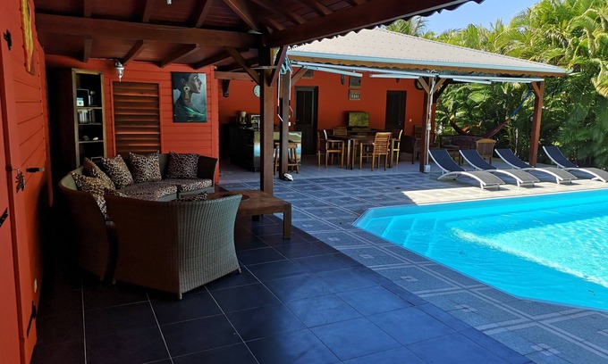 Rifflet Villa | coconut kaz, swimming pool, pearl beach at Riflet Deshaies