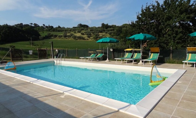 Pesaro Apartment | Comfort and charme in holiday aparment with pool at Ca' Princivalle house: Rosa