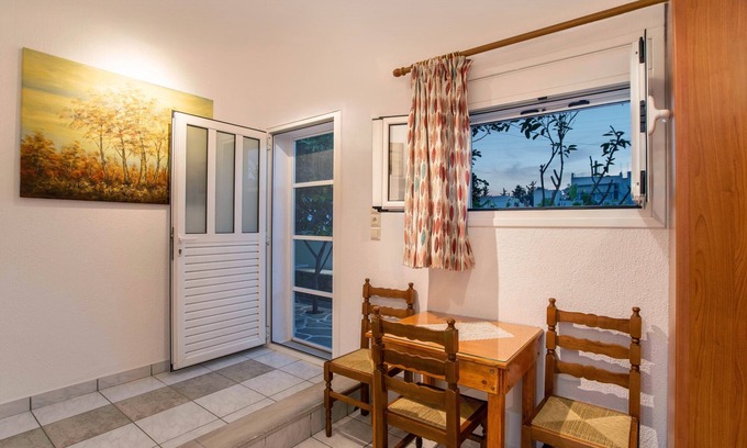 Paros Apartment | Comfort Double Room Semi Basement 23 meters Parikia near Livadia Beach.