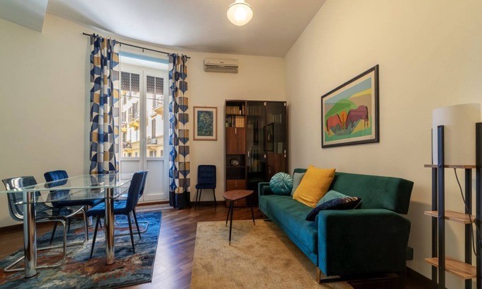Nomentano Apartment | Comfortable apartment located on the second floor, of five in total, of a building with a lift (NOT suitable for disabled people). Two steps at the entrance.In 80 m2 of space it comfortably accommodates two people with a double bedroomIt remains silent w