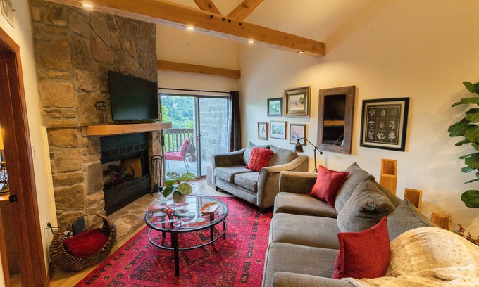 Chalet Village Condo | Comfortable, classy condo with view of Mt. LeConte.