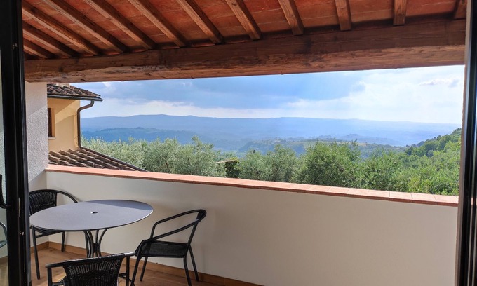 Magliano Apartment | Comfortable studio apartment, terrace panoramic view of Chianti hills.
