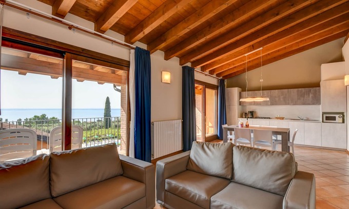 Moniga del Garda Apartment | Corte Ferrari: Two Bedroom apt. Elegance with balcony and lake view
