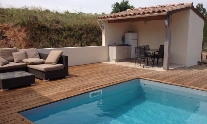 Douzens Villa | Cottage and studio with heated swimminpool