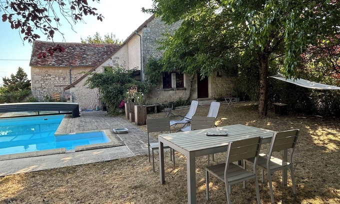 Bossay-sur-Claise House | Country cottage with swimming pool, many visits and activities nearby