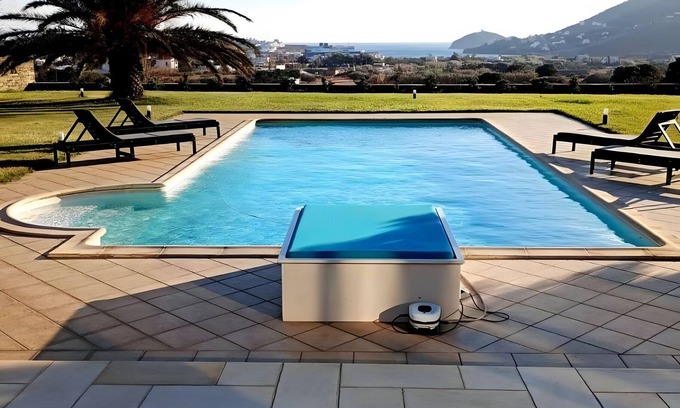 Ydrousa Villa | Country House 'Andros - Private Pool' with Sea View, Wi-Fi and Air Conditioning