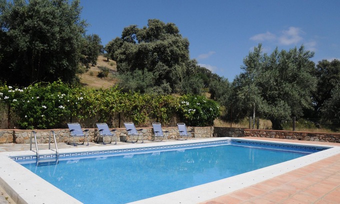 Aroche House | Country House 'Finca Ecológica Morera' with Mountain View, Private Pool and Private Terrace